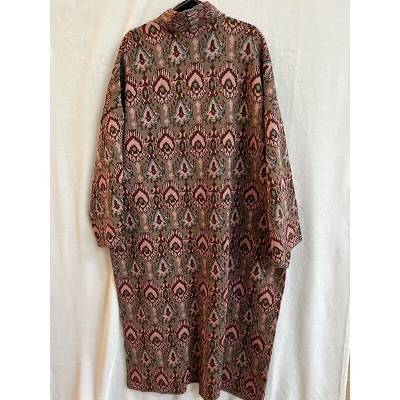 Zara Knit Kimono Coat Special Edition Jacquard Knit Size L Boho Sweater - Picture 3 of 14